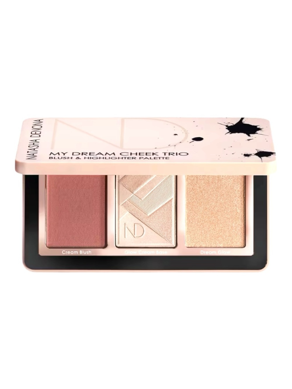 Natasha Denona My Dream Cheek Trio Palette Blush Highlighter Cream Powder